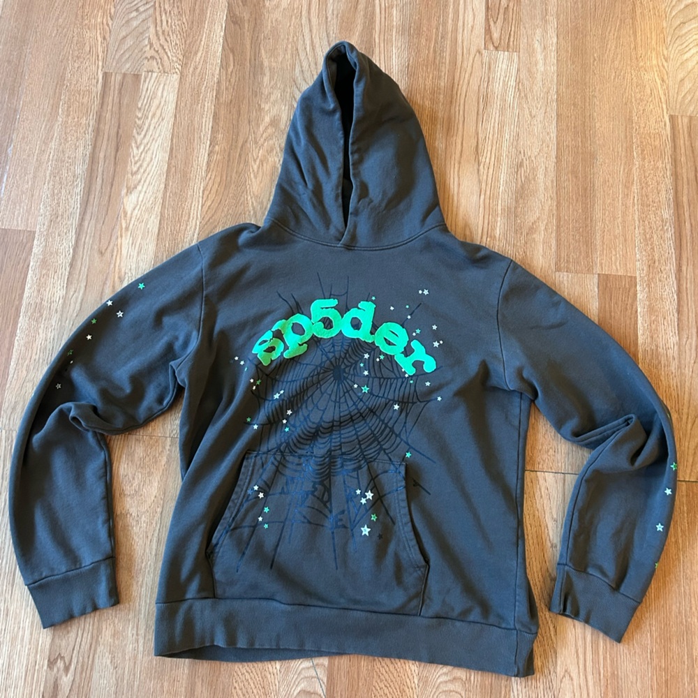 Spider Graphic Gray Hoodie